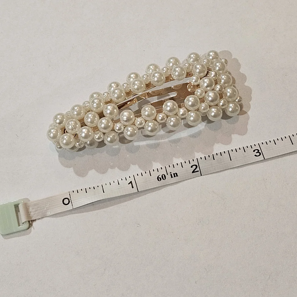 NWT Pearl Accent Hair Clip And Pin Set Wedding Feminine Preppy Avant Garde - Picture 4 of 11